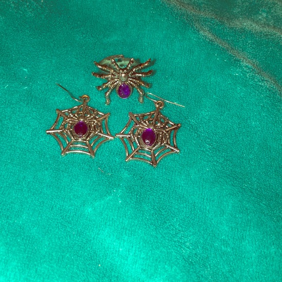 Jewelry - Ring and earrings set Purple 🕷